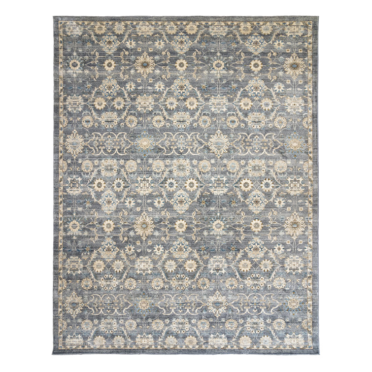 Gertmenian Darien Travis Transitional Scrolled Ikat Grey/Beige Area Rug